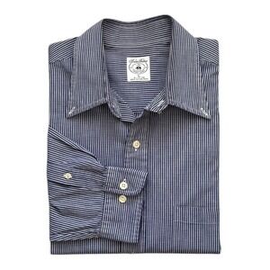 Brooks Brothers Sport Men's LARGE Blue White‎ Check Long Sleeve Shirt Pocket